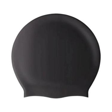 Imagem de Touca De Natação De Silicone Extra Grande Para Adultos Com Cabelos Lon