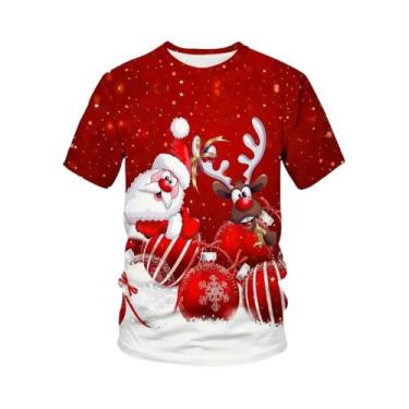Imagem de Camiseta Esportiva De Natal Para Homens E Mulheres plus Size, Camiseta