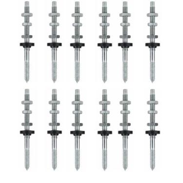 Imagem de Kit 12 parafuso estrutura painel solar telha fibro madeira - METAL PAR