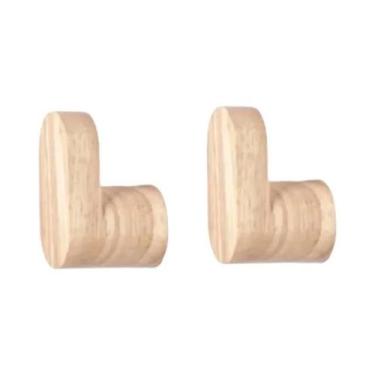 Imagem de Suporte De Parede Em Madeira Natural Para Casacos, Chaves, Chapéus, Ca