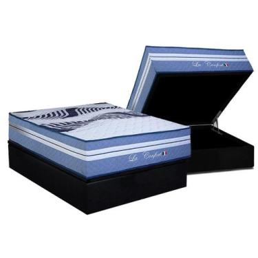 Imagem de Cama Box Baú Casal + Colchão Molas Paropas La Confort