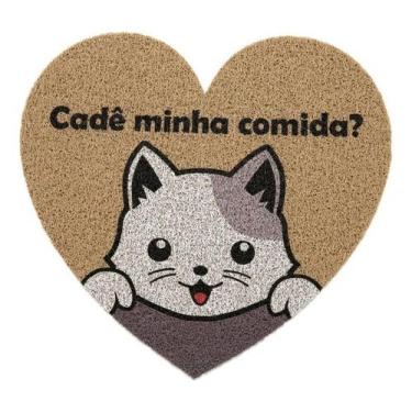 Imagem de Tapete Capacho Vinil Pet Cat Cute 55cm X 60cm Kapazi