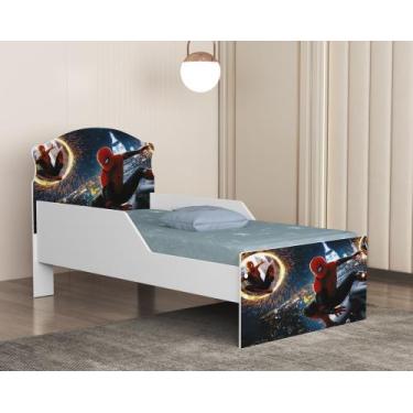 Imagem de Mini Cama em MDF com estrado de madeira Juvenil Infantil Livia Adesiva