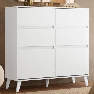 Imagem de Cômoda Sapateira para Quarto 120cm X 120cm Dora Branco