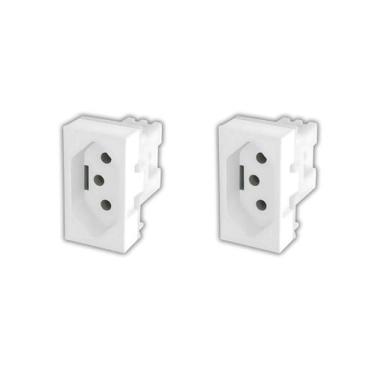 Imagem de Kit 2 Módulos para Tomada Padrão 2P+T 20A Simples Evidence - Fame