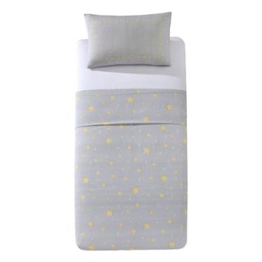 Imagem de Jogo de Cama Infantil Döhler Estelar Brilha Escuro 150 Fios 3 Peças, C