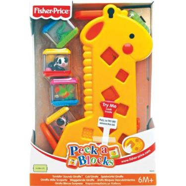 Imagem de Girafa com Blocos - Mattel - Fisher-Price, Amarelo, Girafa
