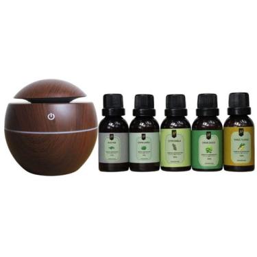 Imagem de Combo Difusor Elétrico + 5 Essências De 30Ml Hidrossolúveis - Nattuaro