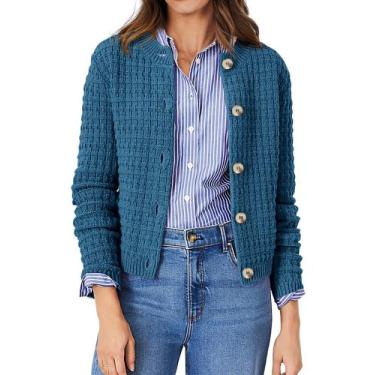 Imagem de Suéter PRETTYGARDEN con botones al frente abierto Azul XL