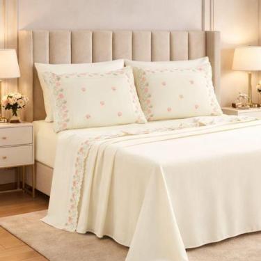 Imagem de Jogo De Cama Elise King 100%Algodao 300 Fios Super Macio - De Luca Enx