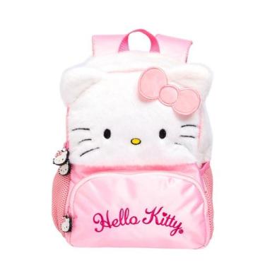 Imagem de Mochila Escolar De Costas Hello Kitty Pelúcia 15402 - Xeryus