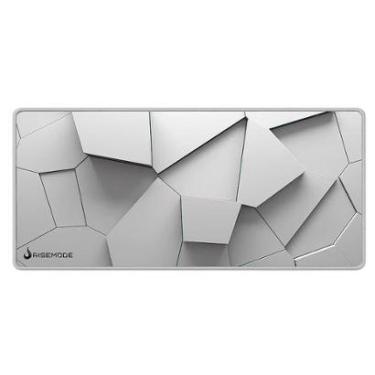 Imagem de Mousepad Gamer Rise Mode 3D 02, Estendido Pro 900x400mm, Borda Costurada, Branco - RM-MPP-3D2-W-Unissex