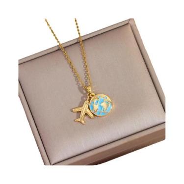 Imagem de Colar Com Pingente De Cobre Banhado a Ouro 18K Para Mulheres, Uso Diár