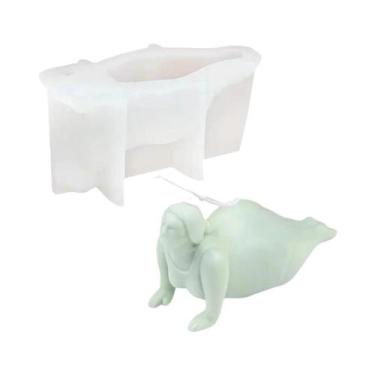 Imagem de Molde De Silicone Grande 3D De Mulher Yoga Para Estátua De Cera De Soj