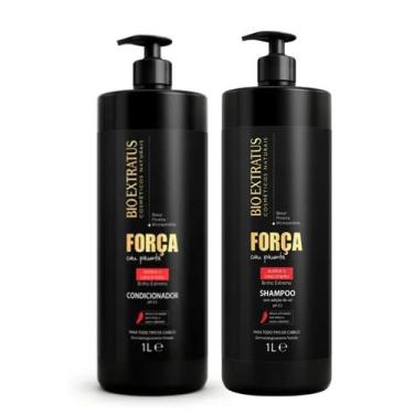 Imagem de Kit Cond e Shampoo Força com Pimenta 1L  Bio Extratus