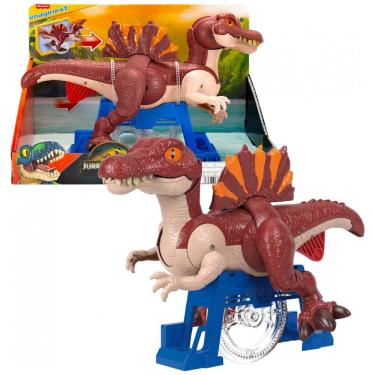 Imagem de Fisher-Price Imaginext Jurassic World Rebirth Sprinting Spinosaurus dinossauro articulado 23 cm com movimento de investida e mordida