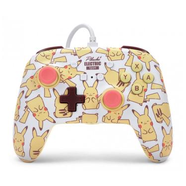 Imagem de Controle com fio PowerA Enhanced para Nintendo Switch Pikachu Blush com entrada de áudio e botões avançados mapeáveis
