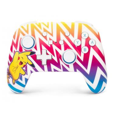 Imagem de Controle sem fio PowerA Enhanced Wireless para Nintendo Switch Pikachu Vibrant com bateria recarregável e botões avançados mapeáveis