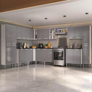 Imagem de Armário Cozinha Modulada Completa de Canto 534cm Pequim Pop Multimóvei