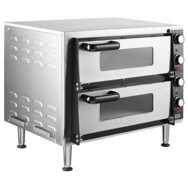 Imagem de Waring Forno Duplo de Bancada para Pizza e Snacks 240V 3500W - Cozinhe Duas Pizzas de 35cm Rápido