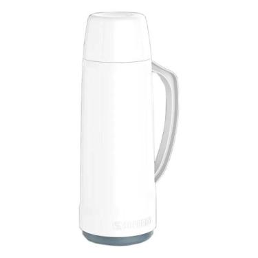 Imagem de Garrafa Térmica Cristal 1L Branca Soprano - Ampolas de Vidro, BPA Free