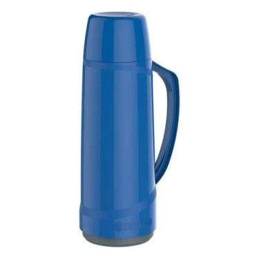 Imagem de Garrafa Térmica Cristal 1L Azul Soprano- Ampolas de Vidro, BPA Free, T