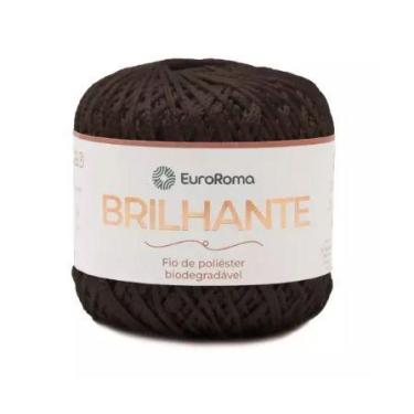 Imagem de Linha Brilhante EuroRoma Cor 1100 Marrom 100g 136m - Ideal para Crochê