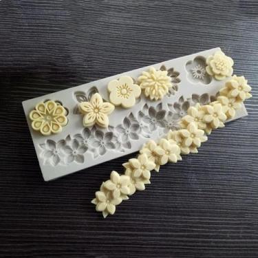Imagem de Molde De Silicone Floral Para Fondant, Decoração De Bolos DIY, Molde P