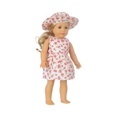 Imagem de Vestido E Chapéu Para Boneca De 18 Polegadas, Saia De Morango Para Bon