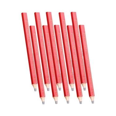 Imagem de Lápis De Marcenaria 10 Peças, Canetas De Marcação De Madeira Com Ponta