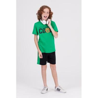 Imagem de Conjunto Infantil Jest Be Basketball Cool Verde - Vida Costeira Oficia