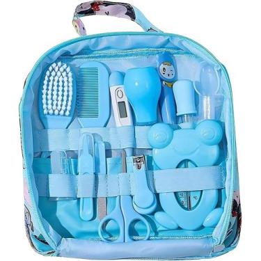 Imagem de Kit Higiene Cuidados Saúde Bebê Recém Nascido 13 Peças - BABY, Azul