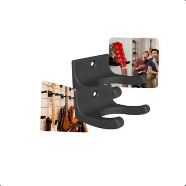 Imagem de Kit 2 Suporte Para Guitarra De Parede Vertical Universal Ideal Para Ba