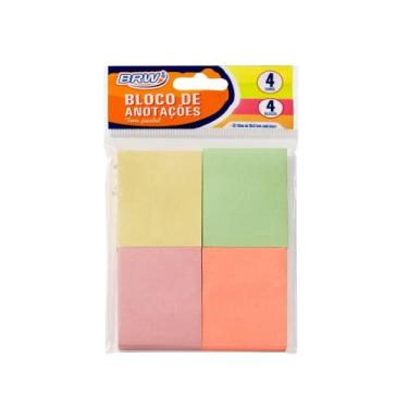 Imagem de Bloco Auto Adesivo Para Anotações Tons Pastel 38x51mm Brw