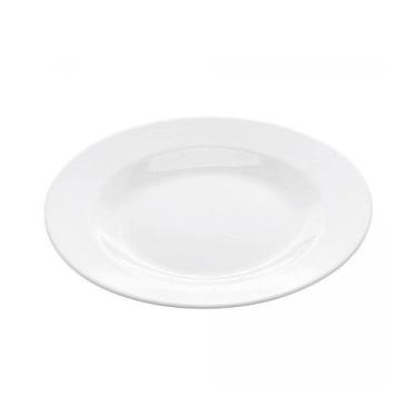 Imagem de Jogo 4 Pratos Sobremesa Melamina Basic Branco Lyor 18cm