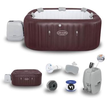 Imagem de Banheira Ofurô Spa Inflável Maldives 1.050L Hydrojet 220V + LED 7 Cores + Aplicativo WiFi + Capa Bestway