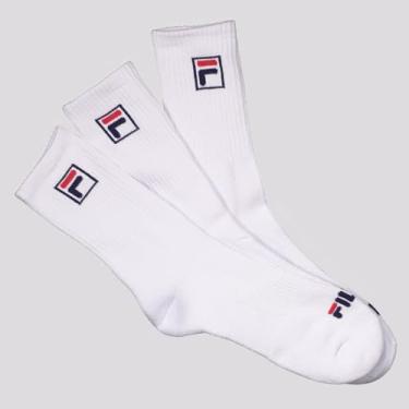 Imagem de Meia Tripack Unisex Fila Cano Alto FBox Br, Branco, 34-38