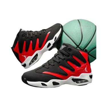 Imagem de Tênis De Basquete Masculino Respirável E Leve, Cano Alto, Solado De Bo