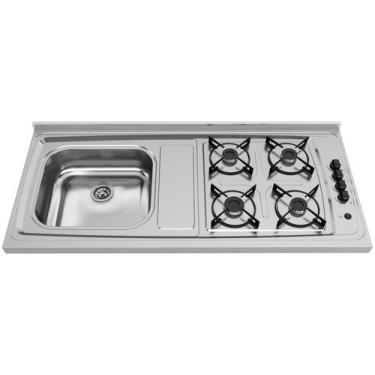 Imagem de Pia de Inox com Fogão a Gás 4 Bocas Ghel Plus C3-140 - De Bacco