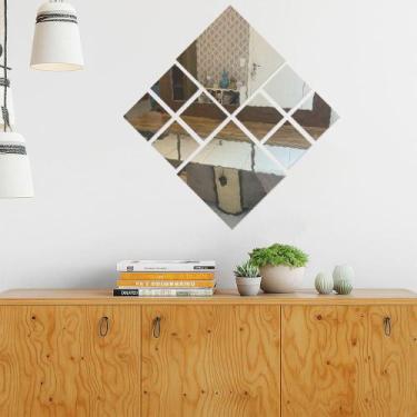Imagem de Adesivo de Espelho Acrilico para Decoração Quadrado 10 un. - Open Star