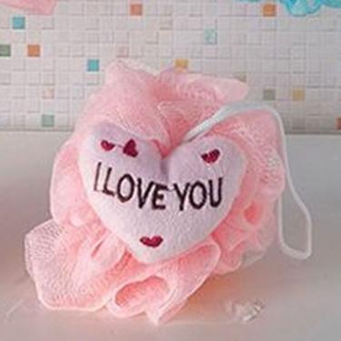Imagem de Esponja de Banho Carinhas Coração em Nylon 100% Polietileno 01 Peça Rosa Bouton