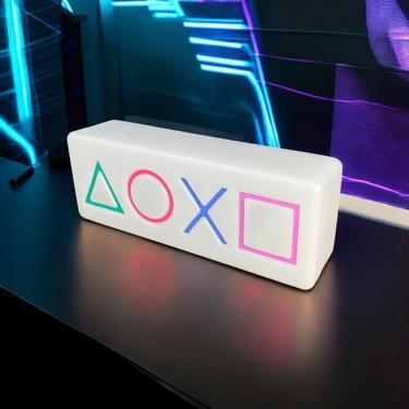 Imagem de Luminária Playstation Controls Decoração Setup Retangular Tpc para Jogos com Iluminação...