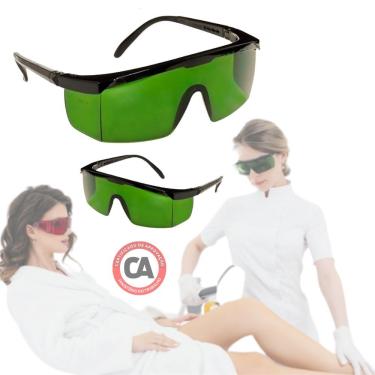 Imagem de Óculos de Proteção Ferreira Mold F103 para Segurança em Raio Laser e Luz Pulsada Lente Verde Policarbonato Antirrisco