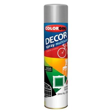 Imagem de Spray Decor Multiuso Alumínio 360ml - Colorgin Para Metal, Madeira, Gesso E Cerâmica
