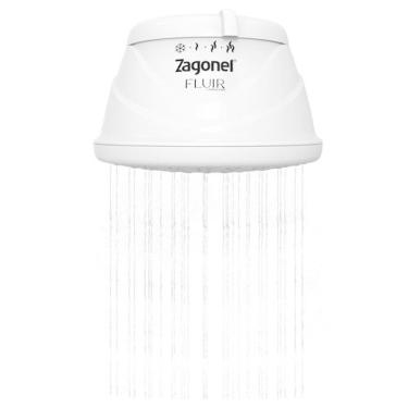 Imagem de Ducha Fluir Multitemperaturas 6800W com Grande Espalhador 16,5cm Branca 220V