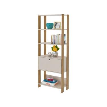 Imagem de Estante para Livros MDP 15mm 1 Porta - 4 Prateleiras Artely Match, Off