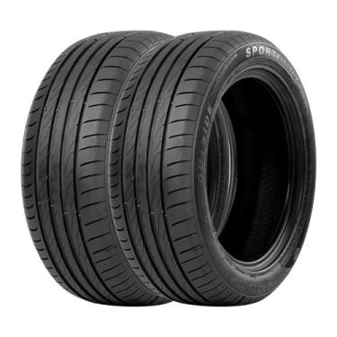Imagem de Jogo 2 Pneus Speedmax Aro 17 SPM302 225/45R17 91W Run Flat, 5 anos Con