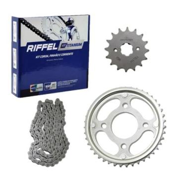Imagem de Kit Relação Transmissão Riffel Bros 160 Xre 190 Promoção Prateado