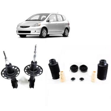 Imagem de Amortecedor + Kit Batente Honda Fit Dianteiro 2003 Até 2008 1,4 1,5 8v