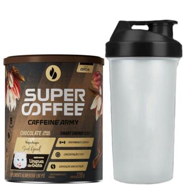 Imagem de SuperCoffee Lingua de Gato 220g Coqueteleira - Caffeine Army-Unissex